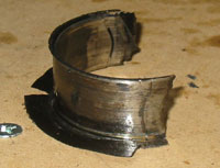 smashed bearing shell